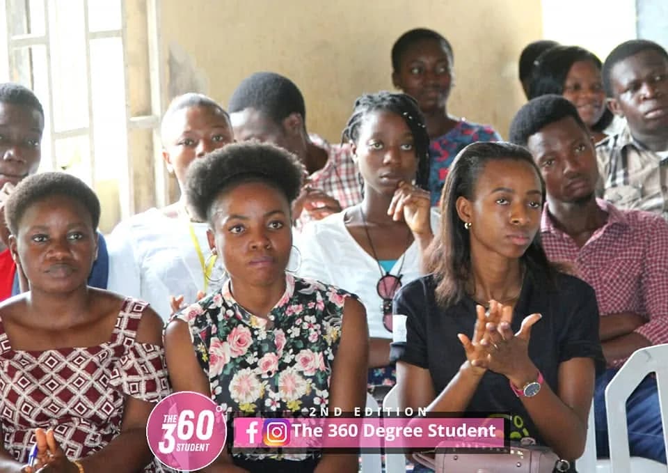 Delegates listening during a session at the 360 Degree Student Conference.