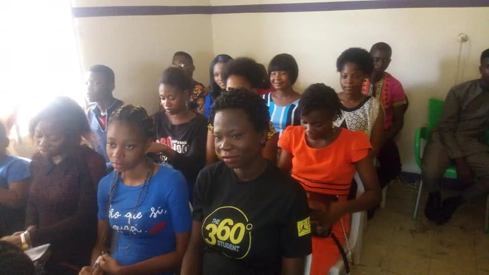 Teenagers taking part in a values-based club session.